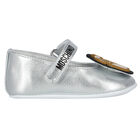 حذاء بنات ما قبل المشى بشعار تيدى باللون الفضى, 2, hi-res